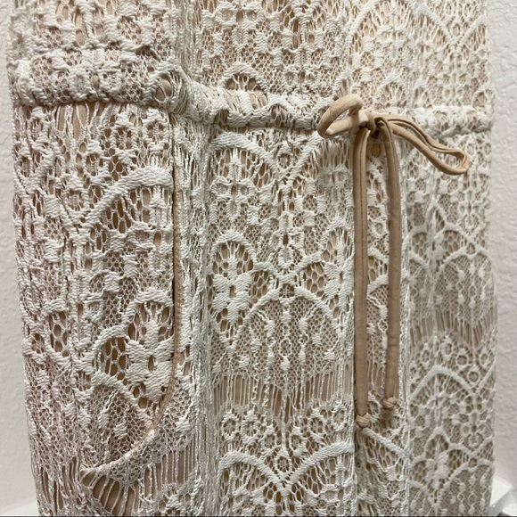 Chelsea & Violet • Cream/Nude Lace Jumpsuit Lounger Sz XS - Picture 6 of 8